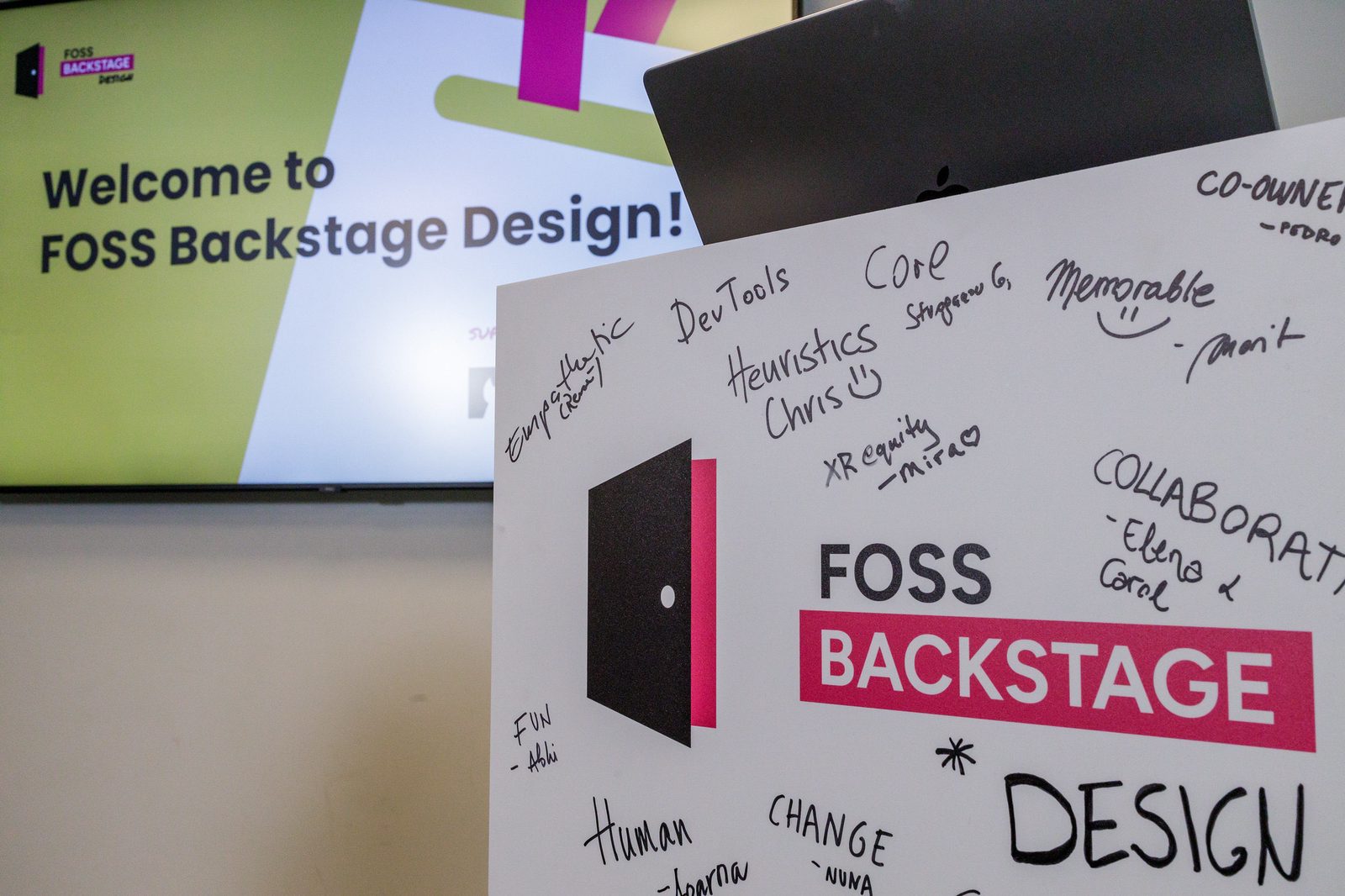 FOSS Backstage Design signed, sign FOSS Backstage Design signed, sign