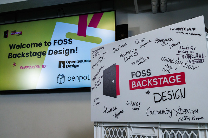 a photo of the speakers podium from FOSS Backstage Design 2026