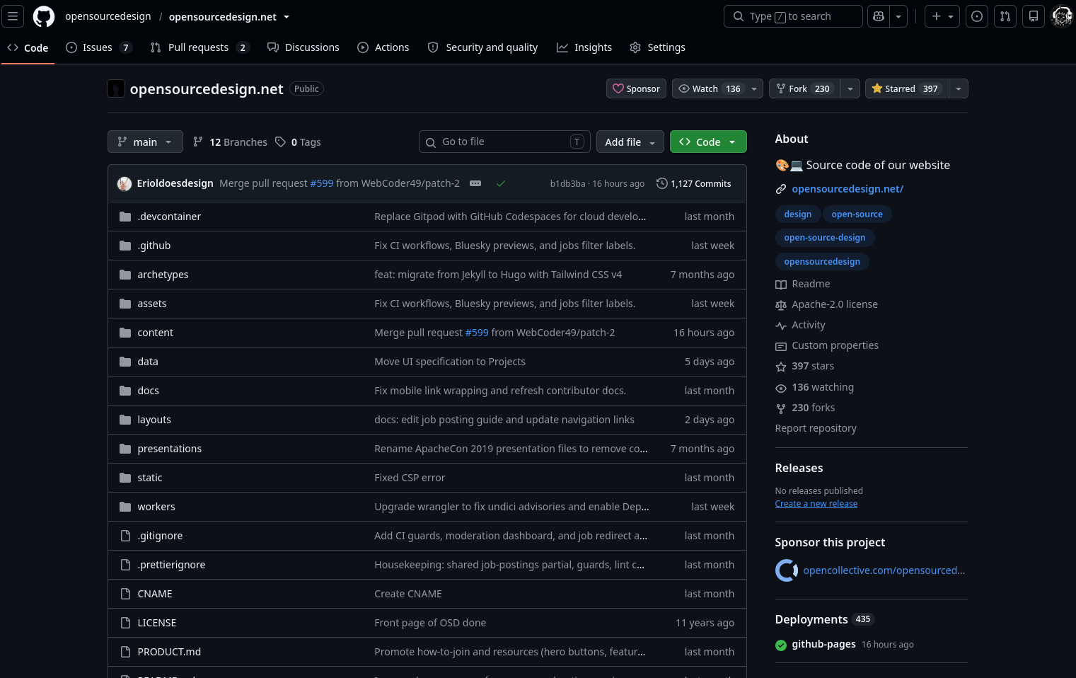 screenshot of open source design repo"