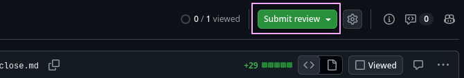 screenshot of submit commments button